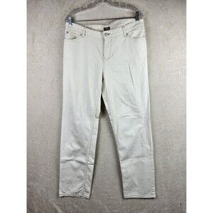 J Jill Women’s Slim Leg Denim White Stretch Jeans Size 14